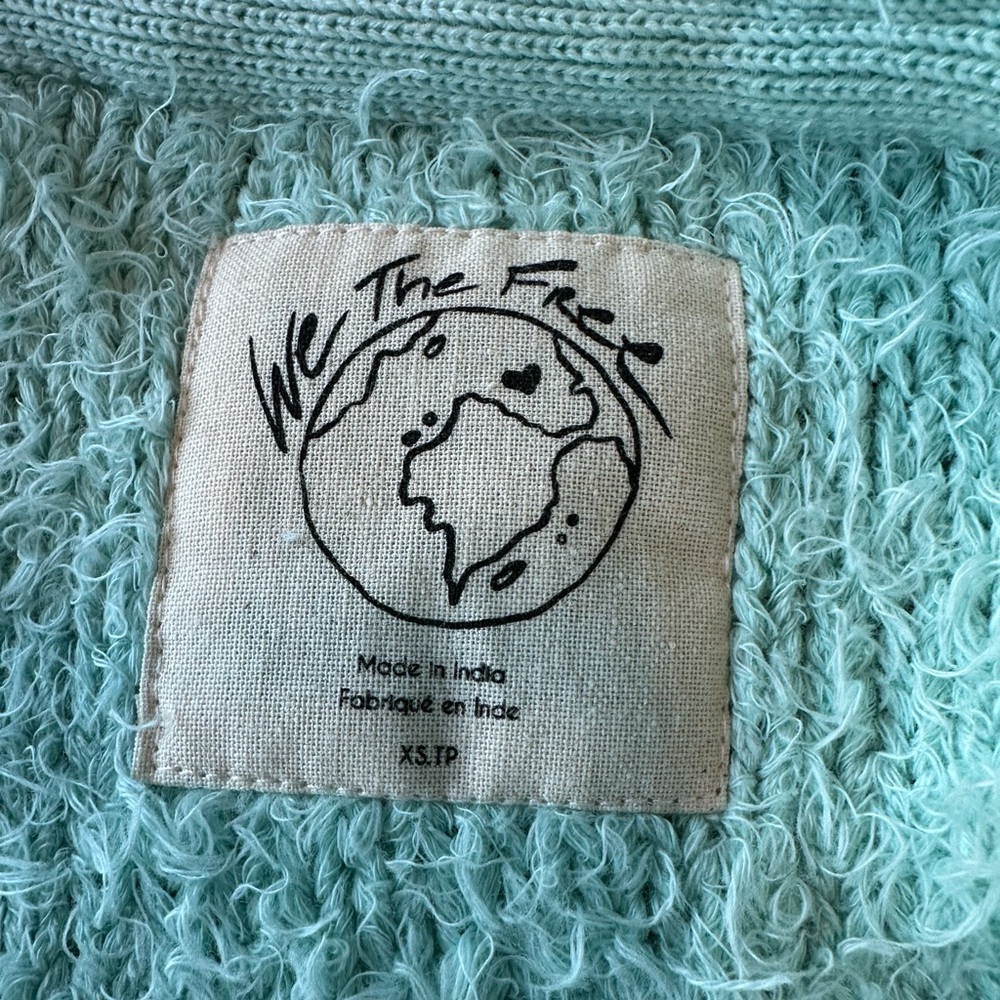 Free People Care FP Brianna Cardi – Eggshell Blue NWOT - Picture 3 of 6